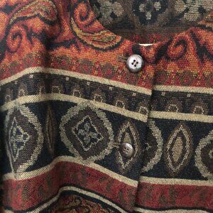 fully lined long collarless jacket